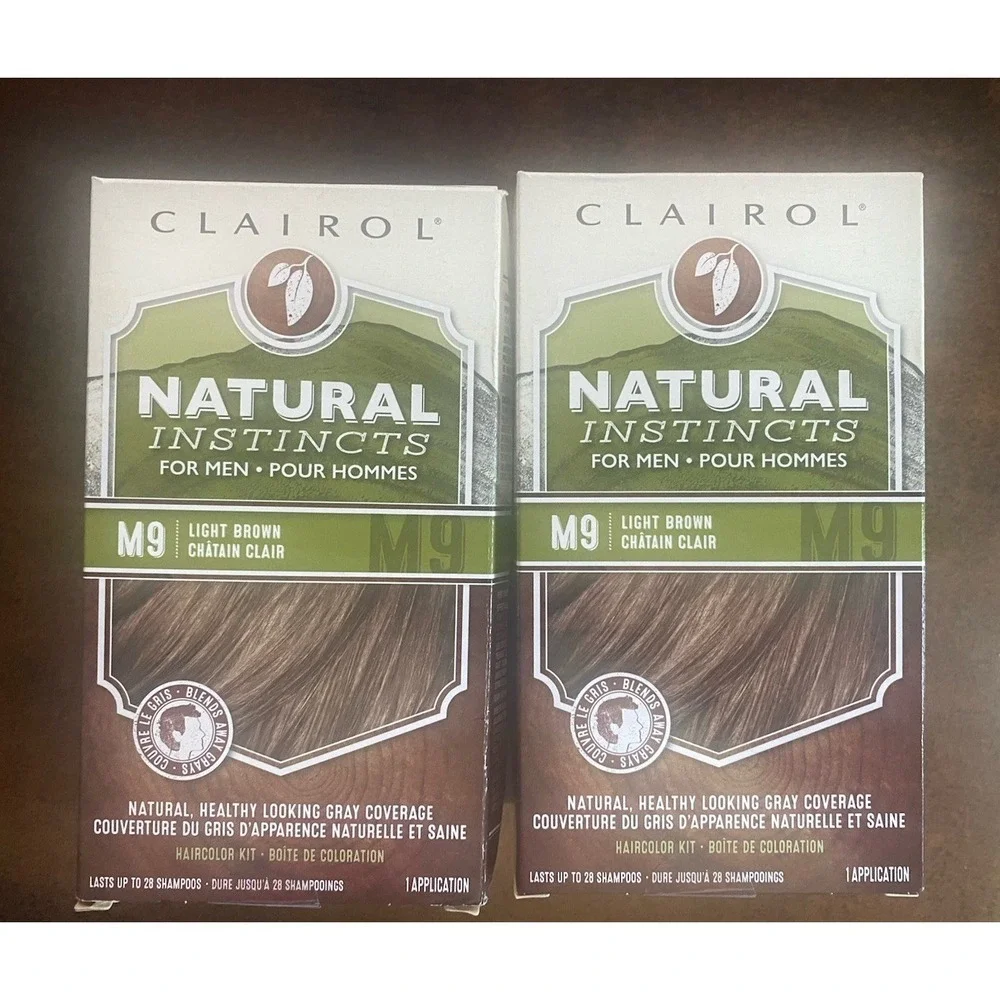 Clairol Natural Instincts For Men M9 Light Brown Hair Color Kit Discontinued 2x